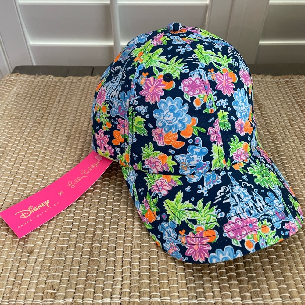 NWT Disney X Lilly Pulitzer baseball cap-  Lilly Loves Disney print